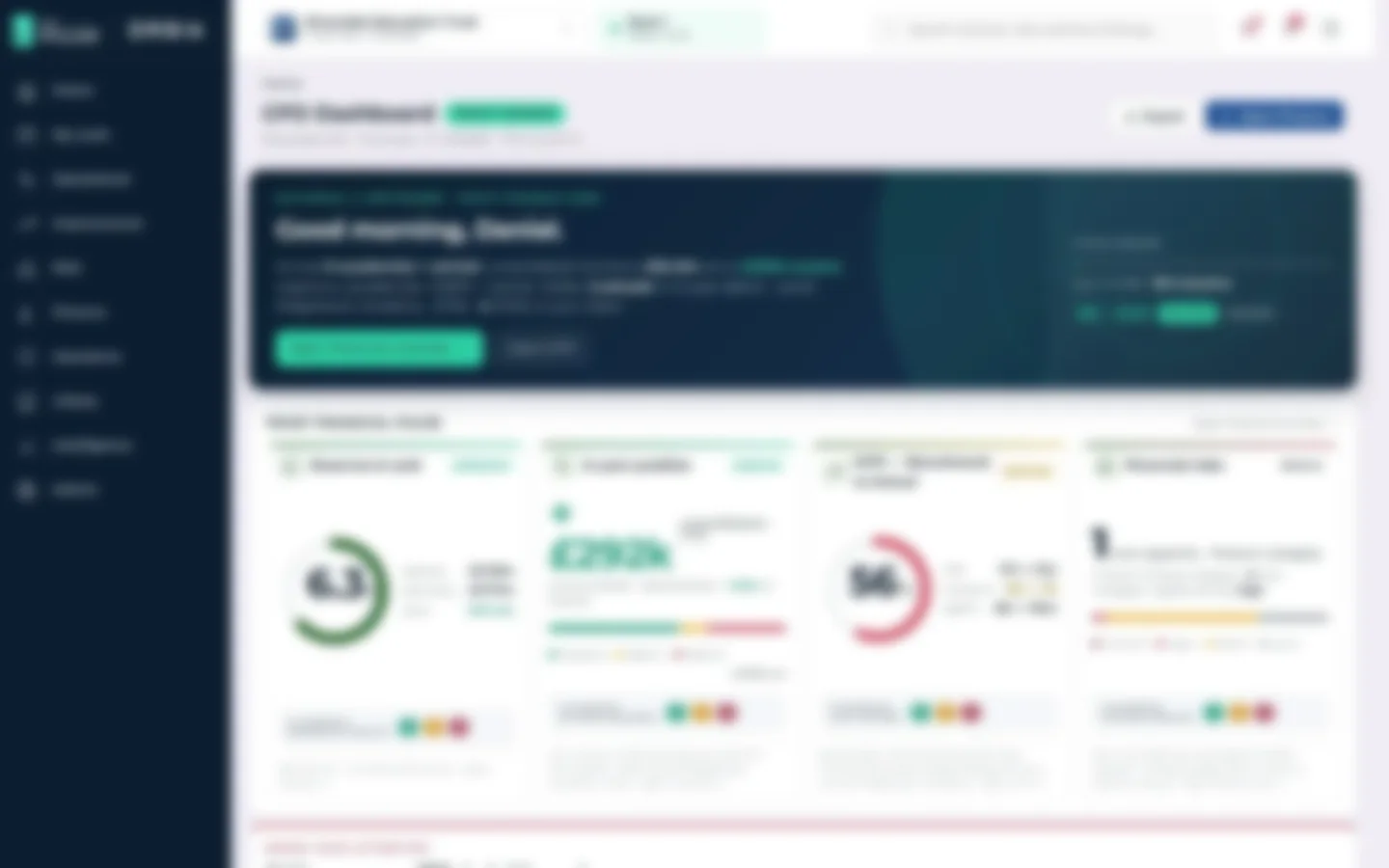 Finance dashboard